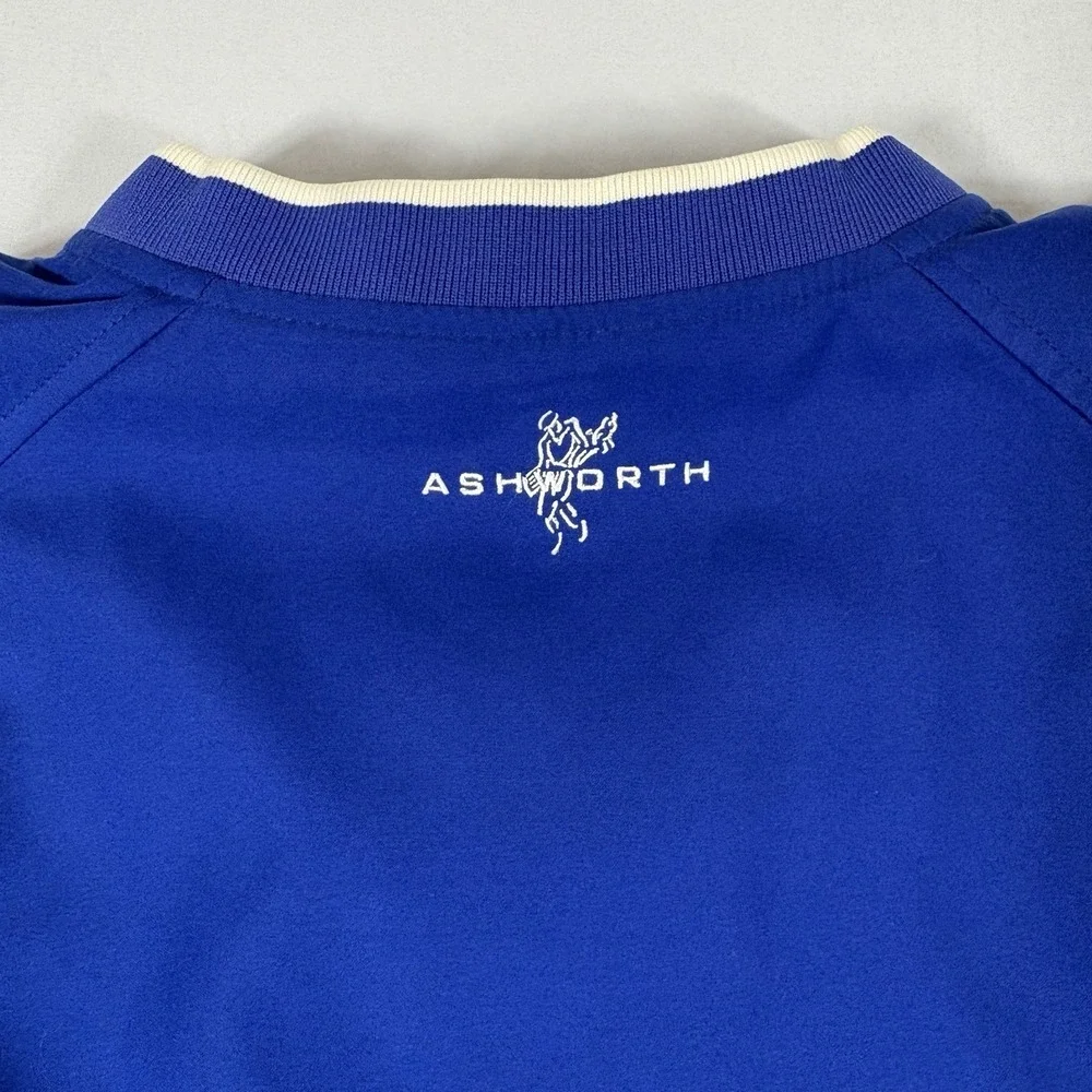 Ashworth‎ Weather Systems Men's Large Vintage Blue Pullover Golf Windbreaker Y2K